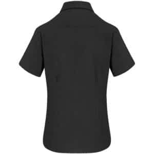 Ladies Short Sleeve Aspen Shirt - Black - Image 3