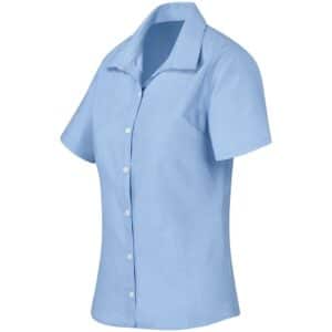 Ladies Short Sleeve Aspen Shirt - Blue - Image 3