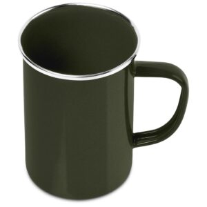 Andy Cartwright Satara Enamel Coffee Mug – 600ml - Olive - Image 2