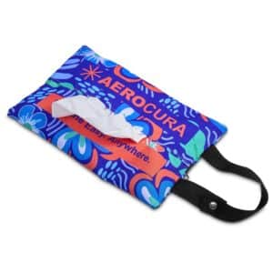 Pre-Printed Sample Hoppla Hanki Polyester Travel Tissue Pouch - Image 2
