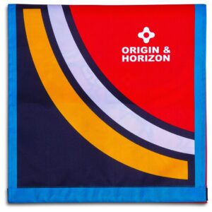 Pre-Printed Sample Hoppla Attendee Polyester Chair Back Cover - Image 2