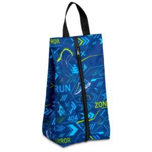 Pre-Printed Sample Hoppla Spikes Polyester Shoe Bag - Image 2