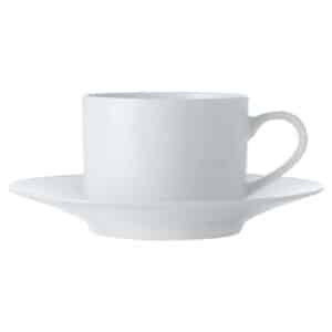 White Basics Straight Cup and Saucer 250ml