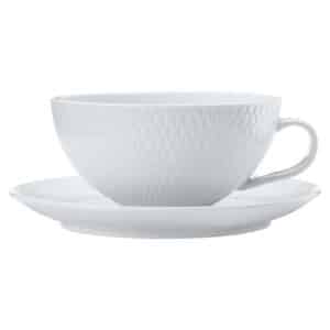 White Basics Diamonds Tea Cup and Saucer Low 250ml