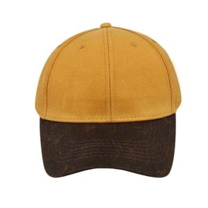 Buy Two-Tone Waxed Oilskin 6 Panel – Stone/Brown Online