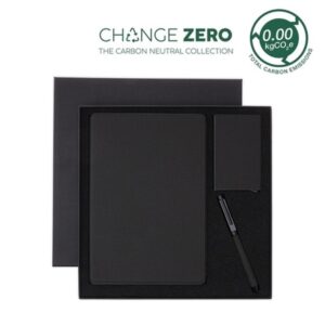 TESSIN - CHANGE ZERO Sustainable Gift Set with Refillable Notebook, Pen - Cardholder