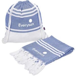 US Basic Santa Cruz Cotton -Rich Beach Towel - Drawstring Bag
