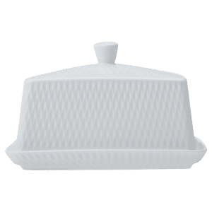 Buy White Basics Diamonds Butter Dish Online