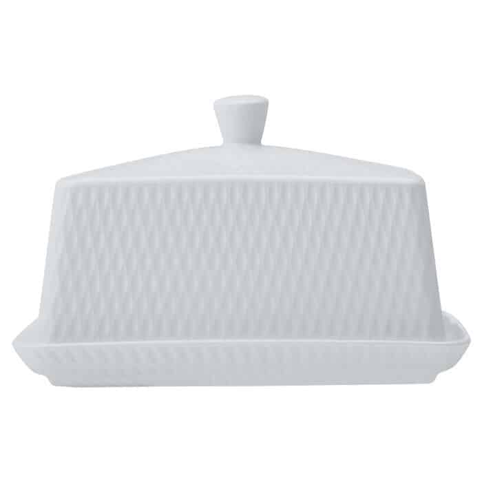 White Basics Diamonds Butter Dish
