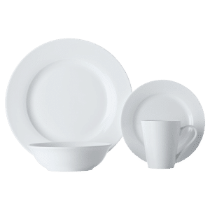 Buy White Basics Cosmopolitan Rim Dinner Set 16 Piece Online