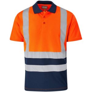 Alternative view of Surveyor Two-Tone Hi-Viz Reflective Golf Shirt