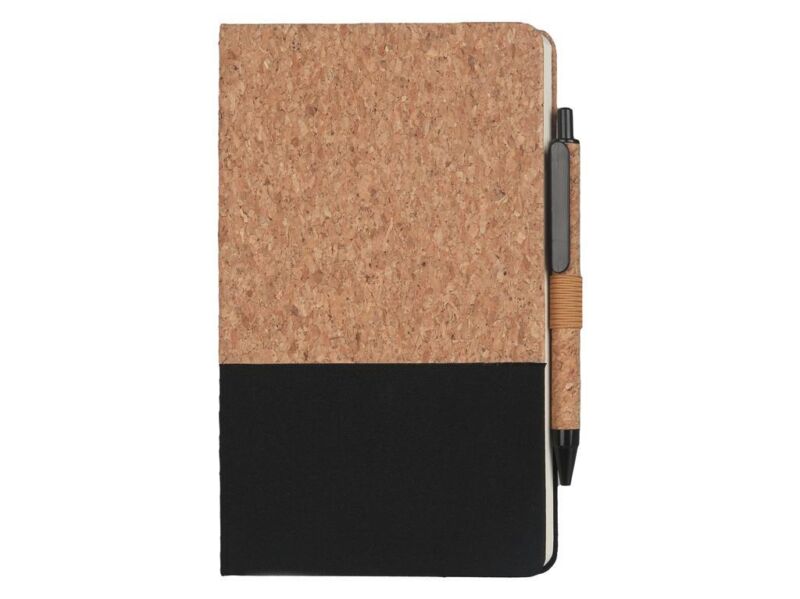 Borsa - Eco -Neutral A5 Cork Fabric Hard Cover Notebook And Pen Set