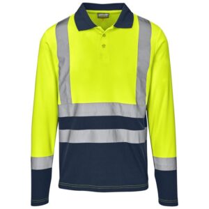 Alternative view of Long Sleeve Surveyor Two-Tone Hi-Viz Golf Shirt