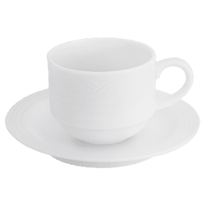 Buy Arctic White Stackable Espresso Cup And Saucer 100Ml Online
