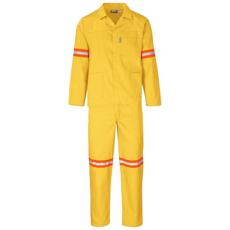 Trade Polycotton Conti - Suit Reflective Arms, Legs - Back - Orange Tape - Image 10
