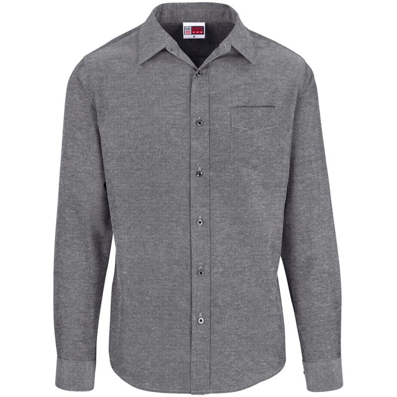 Mens Long Sleeve Oxford Shirt - Image 3