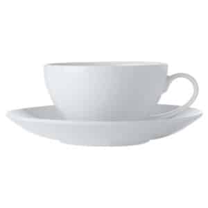 White Basics Coupe Cup and Saucer 200ml