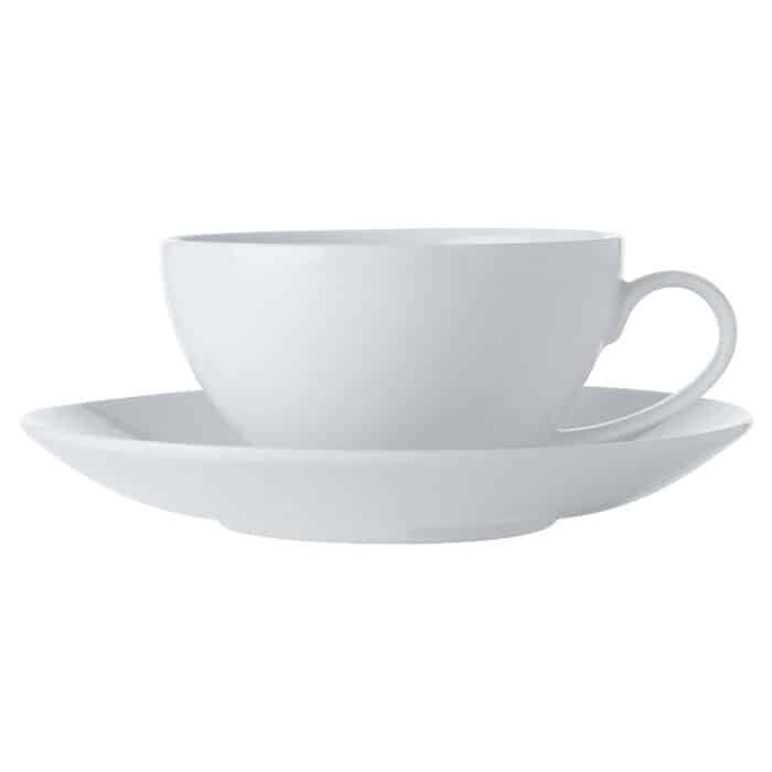 White Basics Coupe Cup and Saucer 200ml