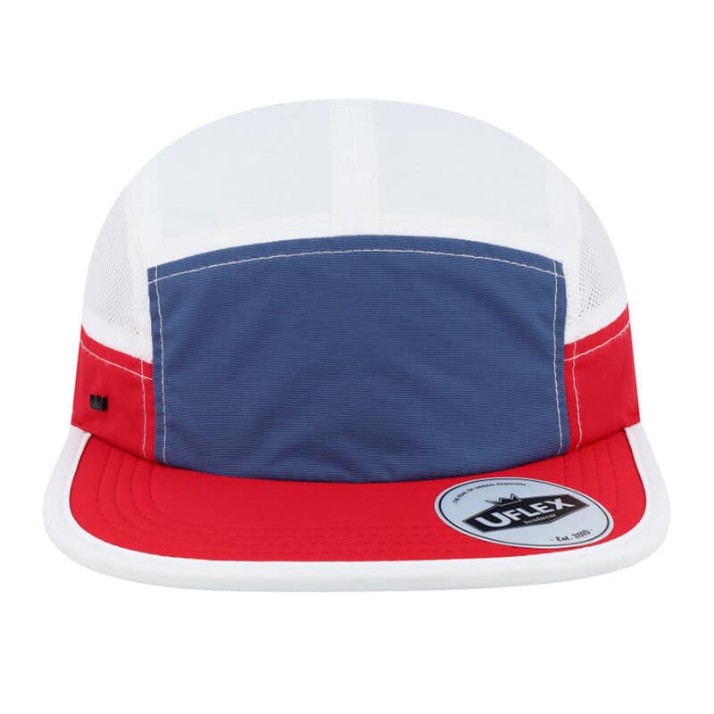 U23001A - 6 Panel Active Cap - Charcoal/Grey,Red