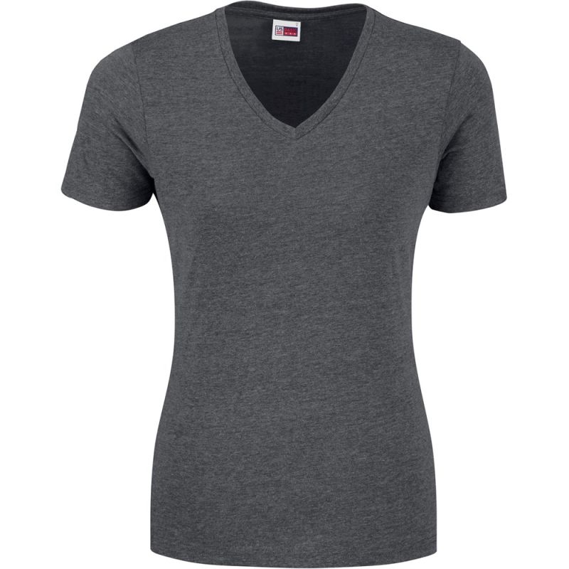 Ladies Michigan Melange V-Neck T-Shirt - Image 3