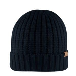 Rib Knit Cuffed Beanie - Navy