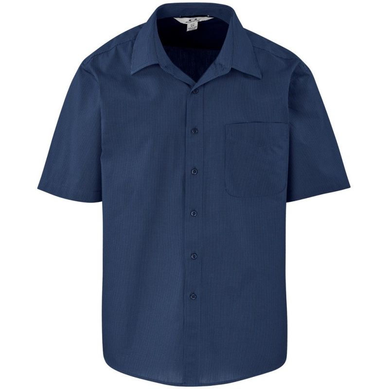 Mens Short Sleeve Micro Check Shirt - Image 2